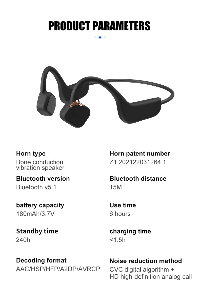 Bc-G02 2023 New Gifts Bone Conduction Earphone V5.2 Ear Clip on Ear Earring Wireless Headphones Sports Headset