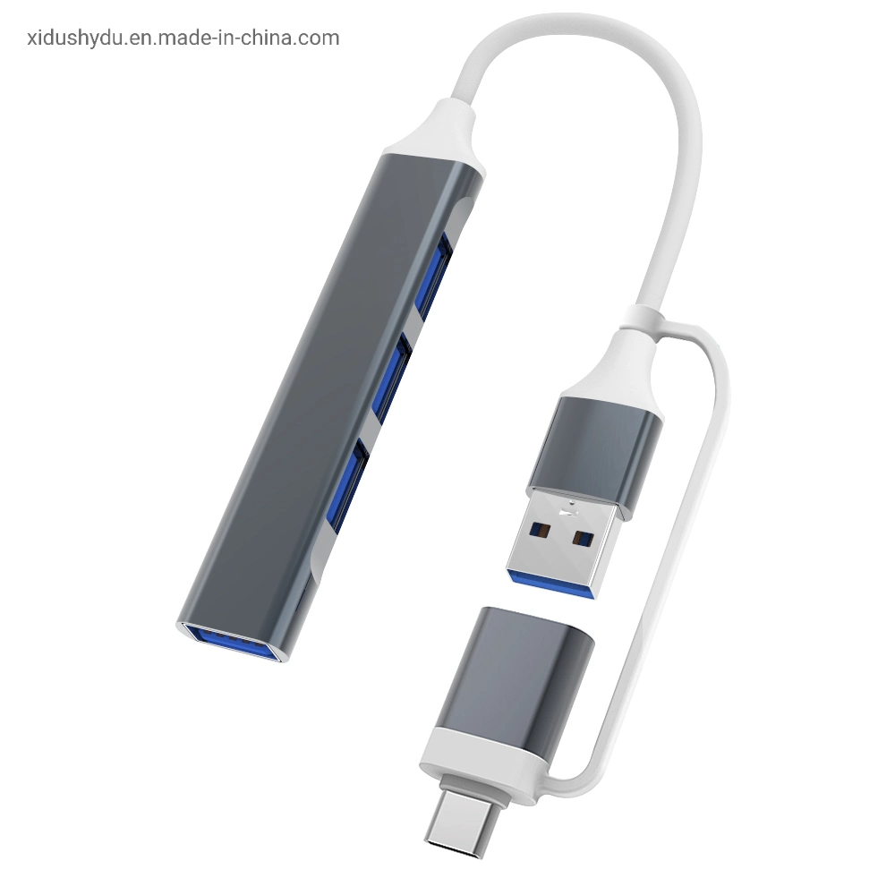 5%off Metal USB C Hub 1 to 4-Port Docking Station Type C USB3.0 USB2.0*2 USB-C Pd Gray Basix 4 Port USB 3.0/2.0 A/C Type Hub with OTG Data USB Hub for MacBook