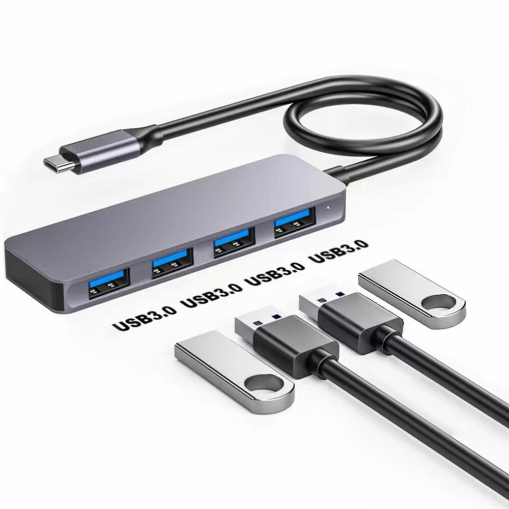 2023 Hot Sale USB High Speed Hub Type C to USB 4 Port Multi Splitter Adapter 4 in 1 USB 3.0 Hub OTG Type-C Hub for MacBook PRO PC Computer Accessories